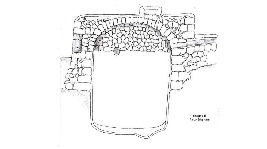 Pantelleria disegno di una cisterna
